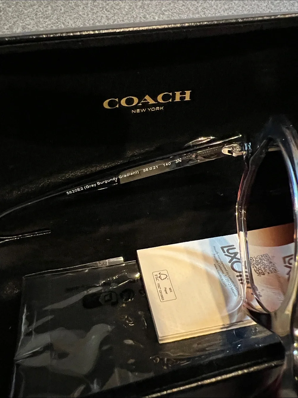 Coach Women's Oversized Sunglasses — Brown to Pink Gradient Frame